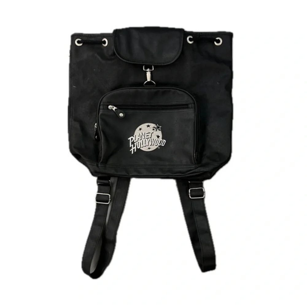 PLANET HOLLYWOOD Embroidered Leather Backpack